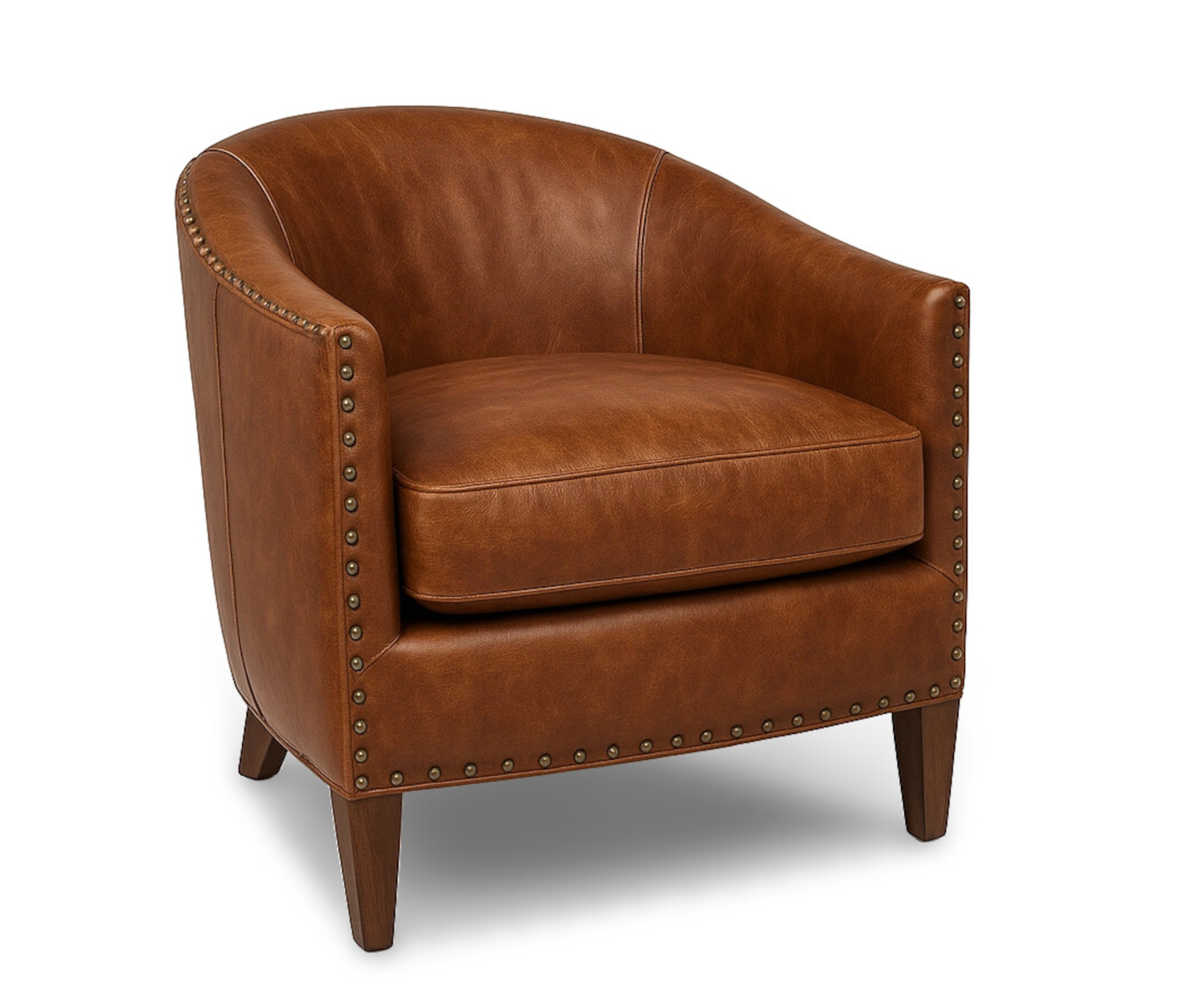 Barrel Chair by CC Leather
